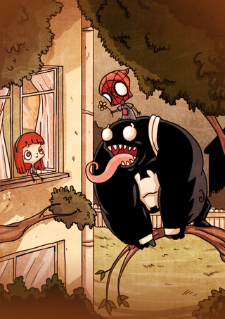 Illustration for article titled Venom and Spidey are the best of friends in these adorable superhero illustrations